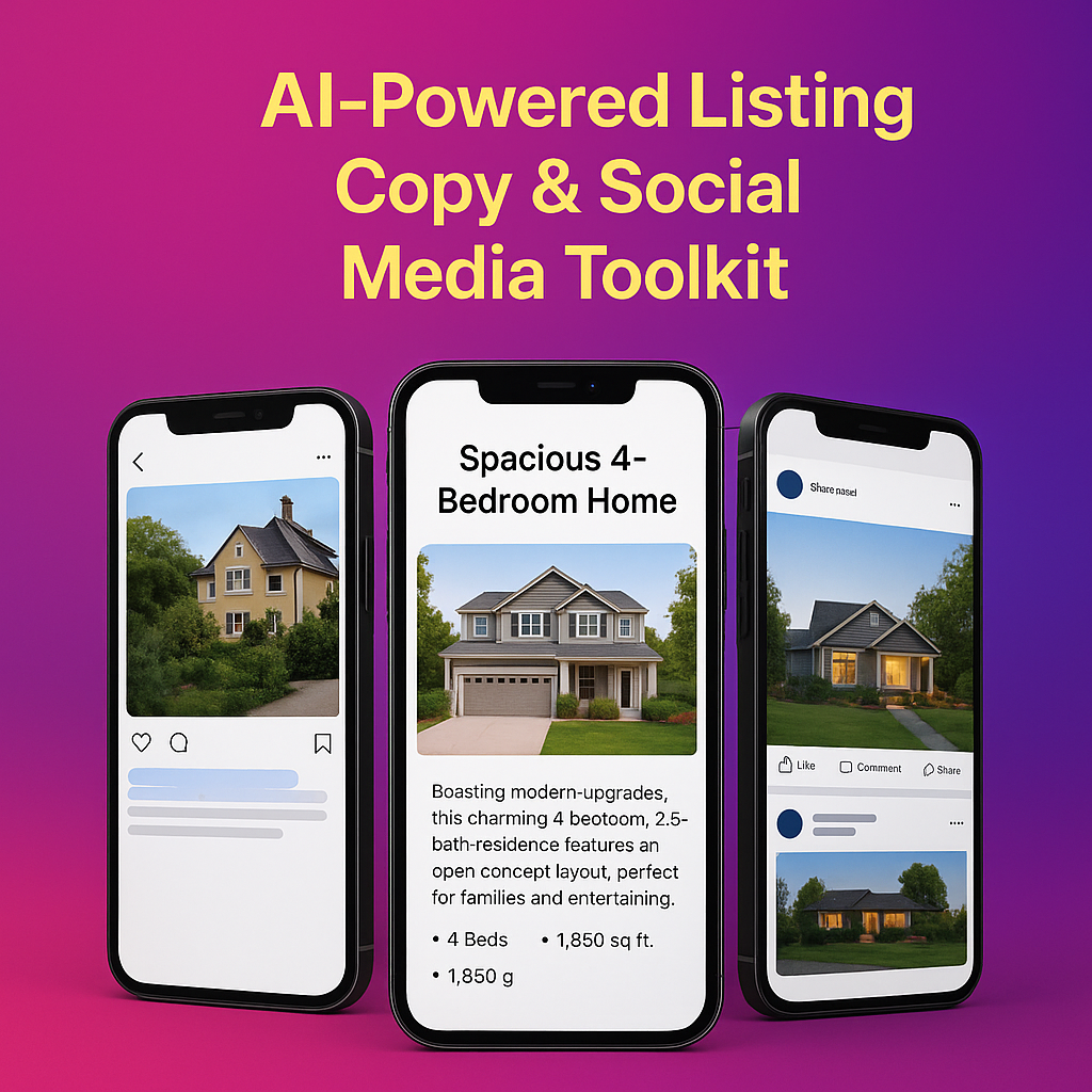 AI-Powered Listing Copy and Social Media Toolkit