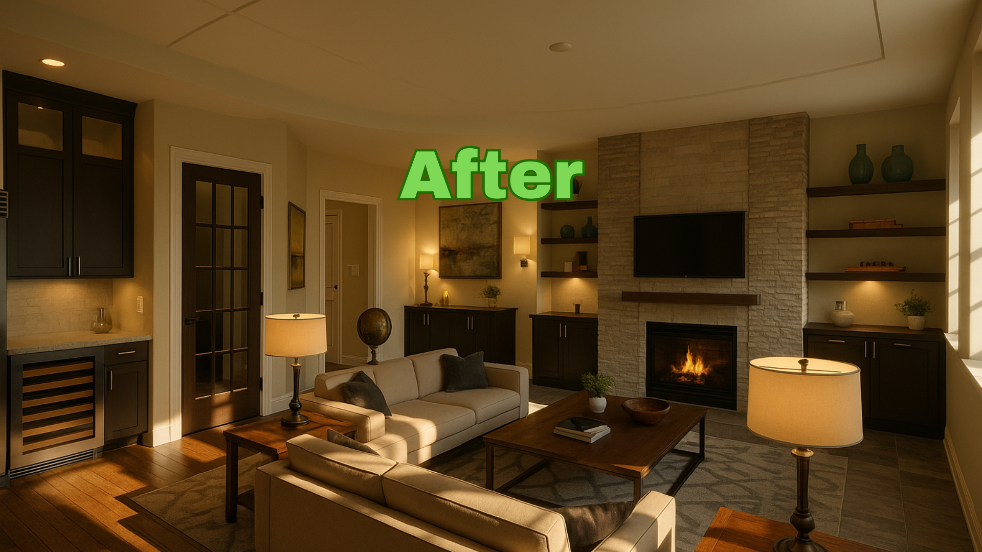 After: Enhanced property photo